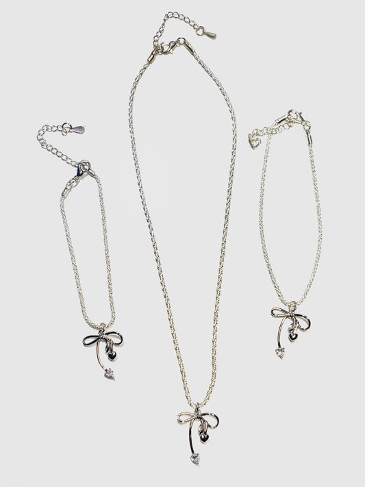 Set Collana & Bracciali Flock Argento