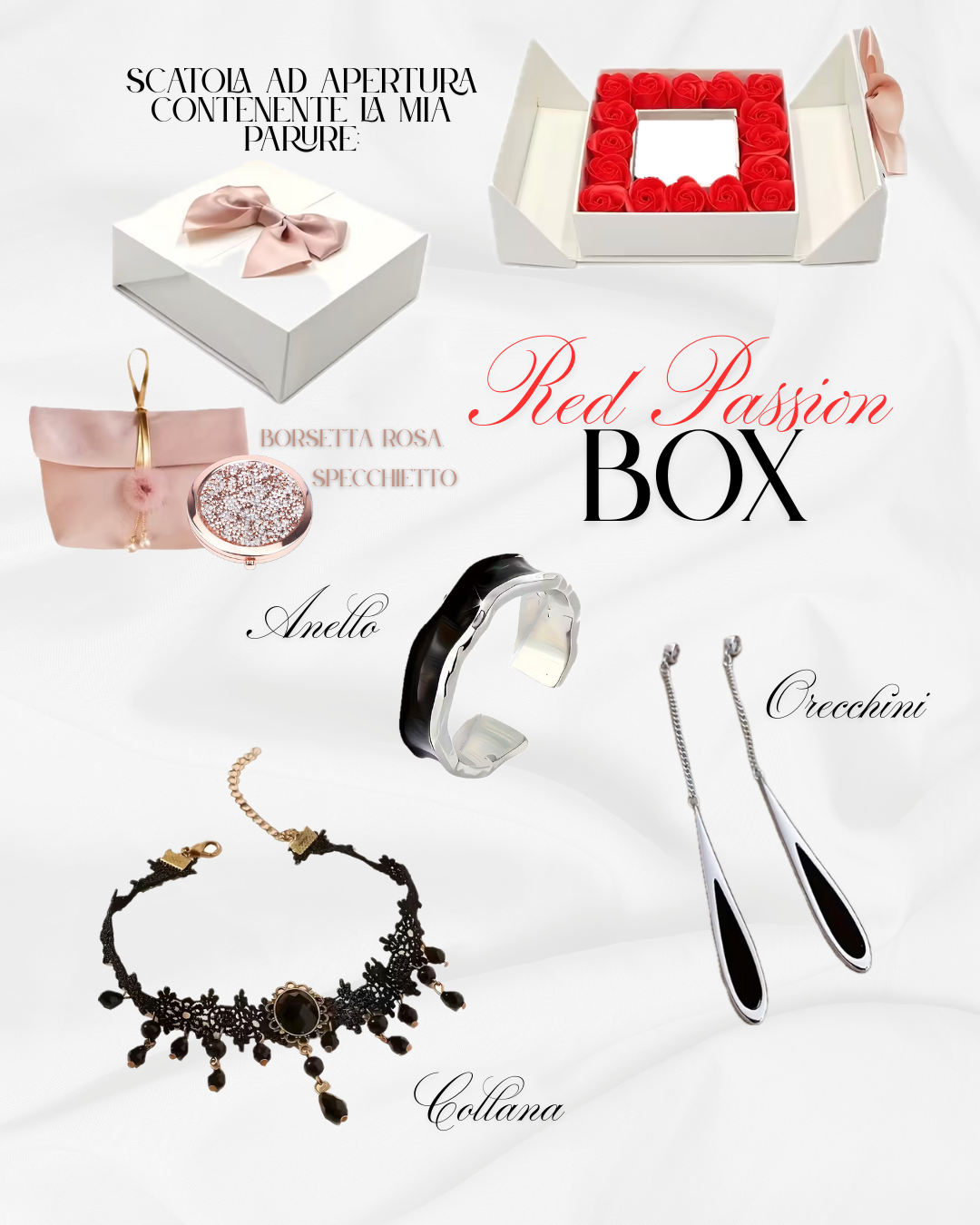 Christmas Red Passion Box con parure