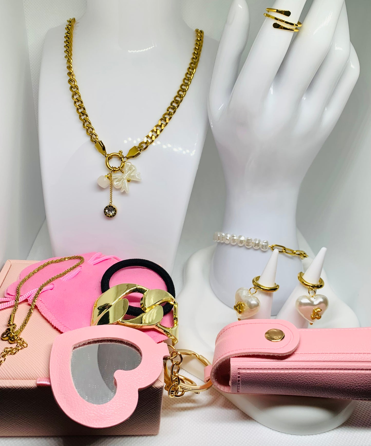 Parure Pearl & Chain