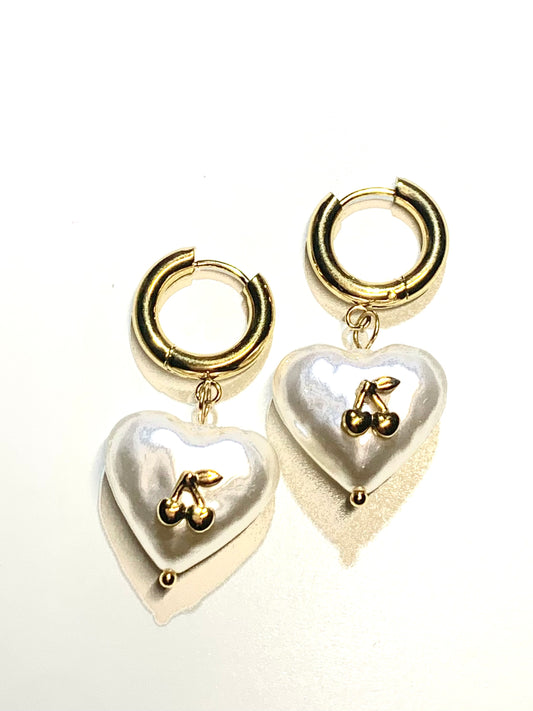 Orecchini Perla Cuore