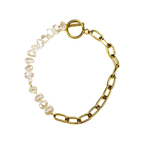 Bracciale Metà Catena & Perla