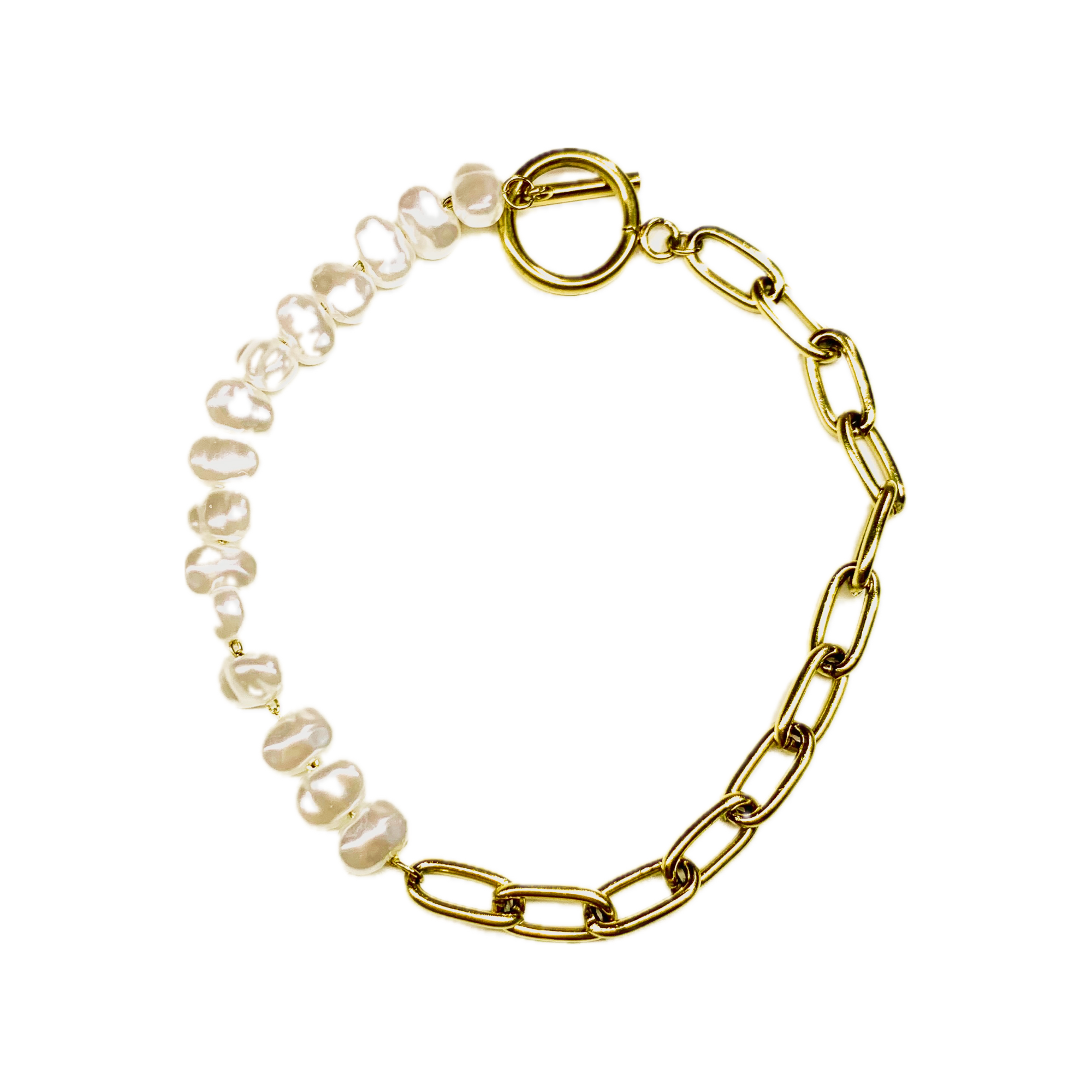 Bracciale Metà Catena & Perla