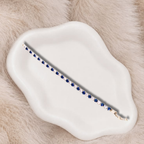 Bracelet Tennis Argento e Blu