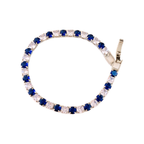 Bracelet Tennis Argento e Blu