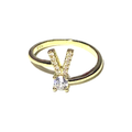 Anello Con Lettera V