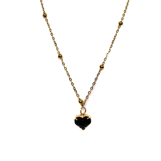 Collana Amelie Con Cuore Nero