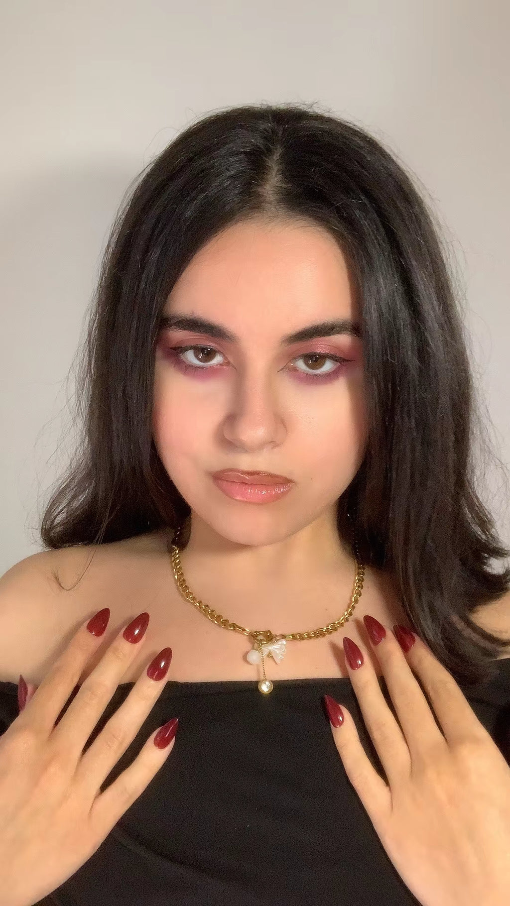 Collana Beatriz Oro a fiocco e pendenti