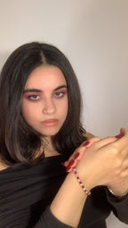 Braccialetto Tennis Argento e Rosso