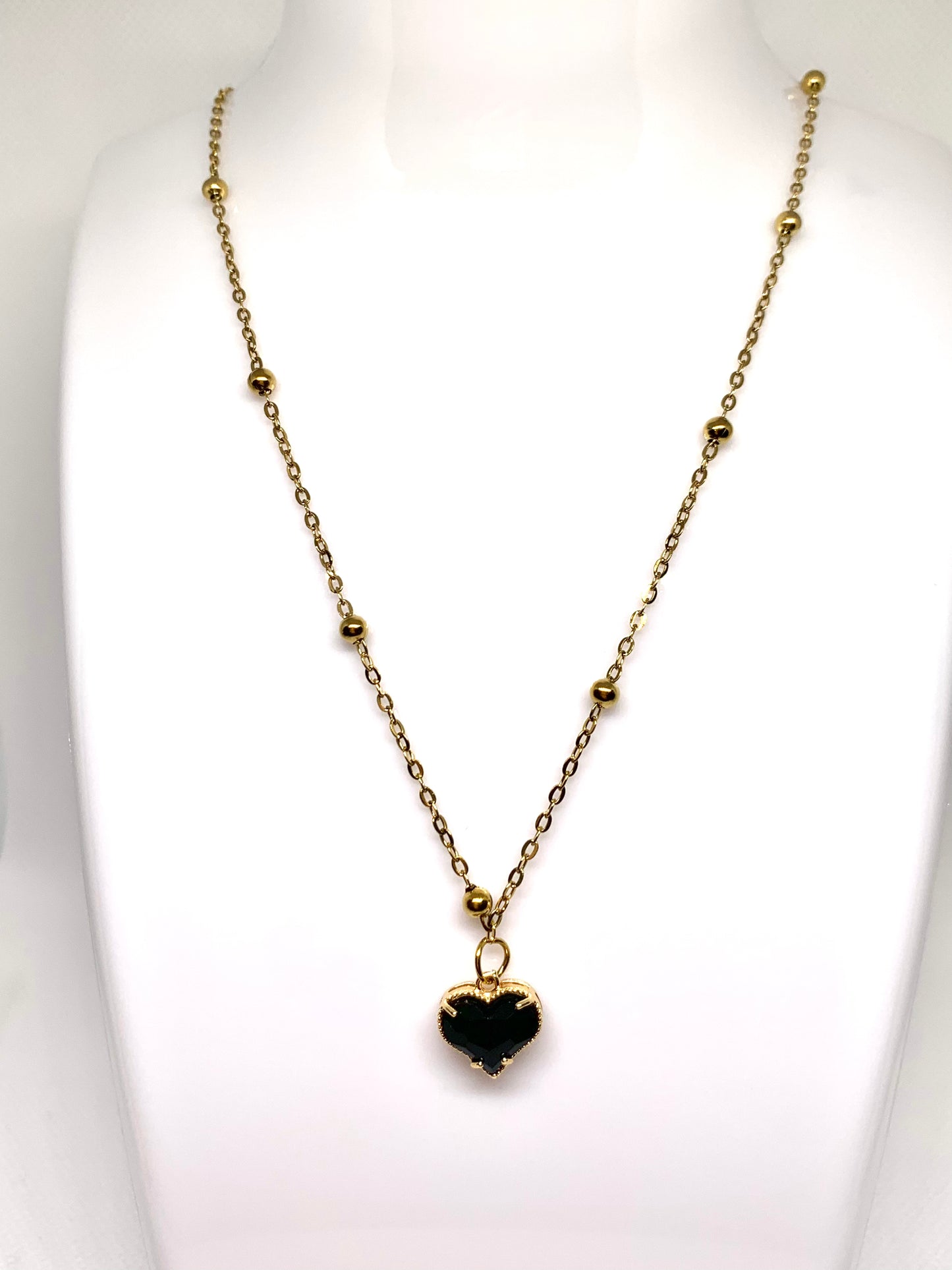 Collana Amelie Con Cuore Nero