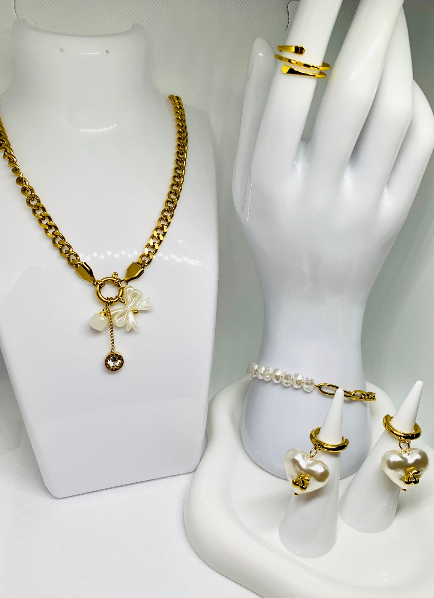 Parure Pearl & Chain