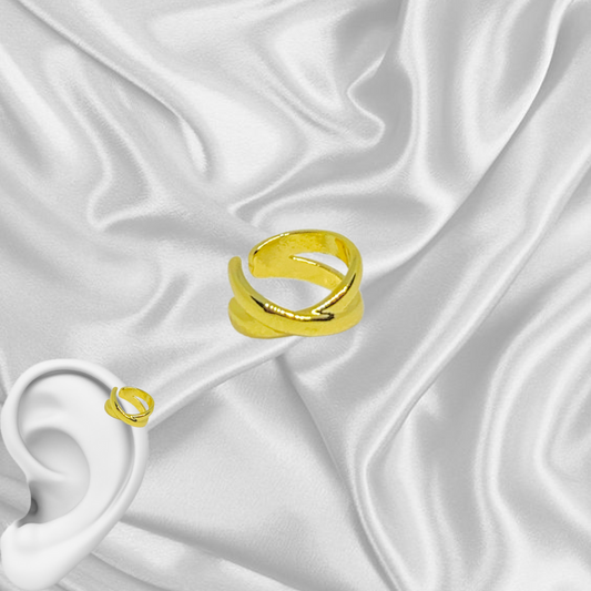 Ear Cuff Oro Intrecciato