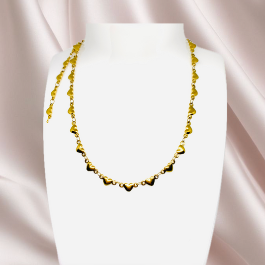 Collana Cuori Infiniti Oro
